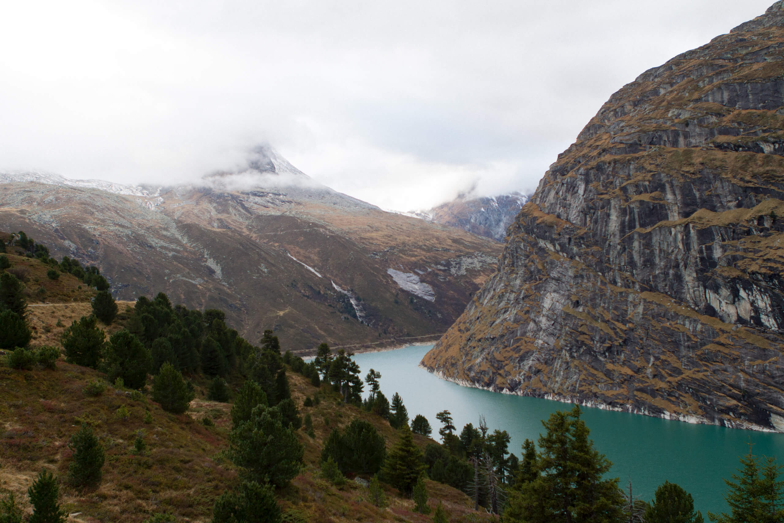 Reservoir Zervreilasee near Vals, Switzerland